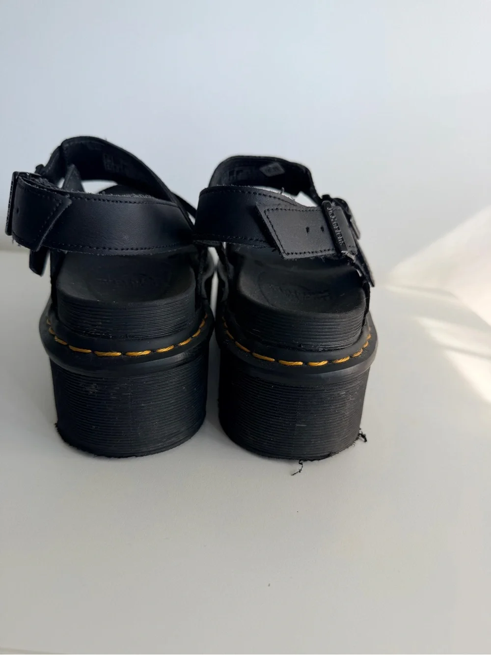 Dr Martens Black Platform Strappy Sandals - Women's
